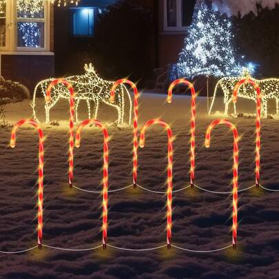 1 件糖果手杖灯，适用于圣诞节、婚礼、派对、节日、礼物、家居装饰、卧室装饰、房间装饰、派对装饰、墙壁装饰、生日装饰、花园装饰、节日装饰