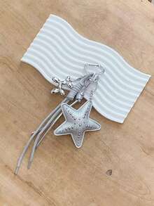 心形扣星形串珠吊坠 DIY 包饰 包袋装饰配件 猎豹纹背包装饰 汽车配件 女士包袋钥匙扣