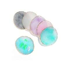 Resin Nail Art Palette, Nail Polish Palette Nail Painting Mixed Color Palette Gilded Edge Nail Art Color Mixing Tray DIY Nail Gel Makeup Display Board Pallet For Nail Art - 紫色 - 查看 6
