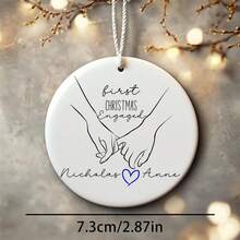 1 pieza Adorno personalizado de Primera Navidad, regalo de Navidad, regalo de Acción de Gracias, decoración del hogar