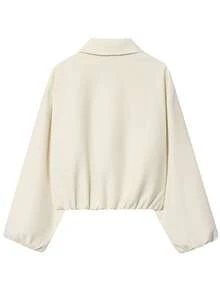 Jachetă de iarnă pentru femei, jachetă scurtă cu mânecă lungă, stil aviator, Bomber, jachetă neagră de primăvară, haine de exterior