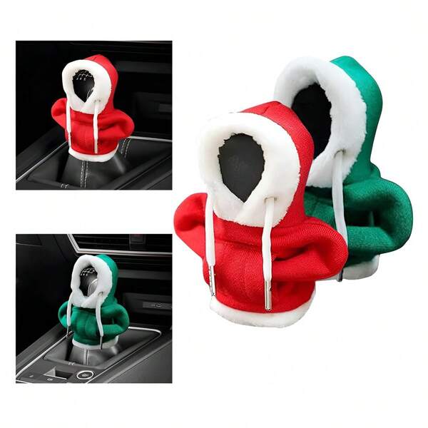 Weihnachtsthemen Auto Schaltknauf Kapuzen-Abdeckung für den Winter, gemütlich und stylisch Schalthebel Schutz, universell passend für alle Fahrzeuge, perfektes Weihnachtsgeschenk für Autoliebhaber, verleihen Sie Ihrem Autoinneren festlichen Charme, ideal für Weihnachtsfeiern und saisonale Ausflüge, einfach zu installieren, verleihen Sie Ihrer Fahrerfahrung Weihnachtsfreude, toll für Familie und Freunde, einzigartiges Zubehör für Autoliebhaber, machen Sie jede Fahrt fröhlich und hell!