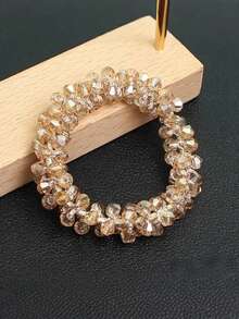 4/2/1 Pcs Set Crystal Rhinestone Hair Scrunchies, Shiny Elastic Hair Ties For Women/Girls, Suitable For Daily Wear, Office, Party, Date, Wedding, Low Allergy Non-Slip Hair Accessories Gift Box, Elegant Rhinestone Hair Scrunchies, Suitable For All Seasons (Spring, Summer, Autumn, Winter) Head Accessories - Multicolor - View 17