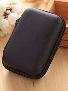 Portable Coin Purse, Headphone Bag, Earphone Carry Case,Usb Data Cable Storage Box, Storage Bag, Key Bag, Data Cable Charger, Storage Bag, Wireless Earbuds And Headphone Box, A Must-Have For College Dormitories For Travel Storage Bag,Makeup Bag,Vacation, Christmas Gift , Christmas Decorations, Autumn Gifts Christmas For Holiday Gift Giving,Boho Vibes - 黑色 - 查看 6