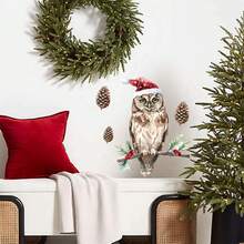 Christmas Wall Stickers Cute Owl Wall Stickers Glow In The Dark Holiday Decorations For Home