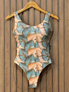 Luxury Floral Beach Set, Cover-Up And Bodysuit - 花卉裡維埃拉 - 查看 2