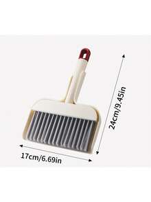 1 Piece Broom & Dustpan Set With Wooden Handle - Small In Size, Natural Wood Color, Durable Material, Suitable For Cleaning Floors, Sofas And Tables, Complete With Small Brushes, Ideal For Home And Commercial Use, Suitable For All Users - Milky White - View 8