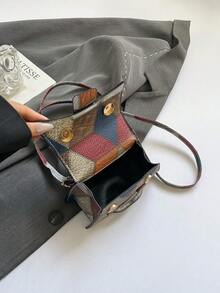 2026 New High-Quality Lipstick Case, Mini Square Bag, New Solid Color Versatile Handbag, Women Purse - Blue - View 11