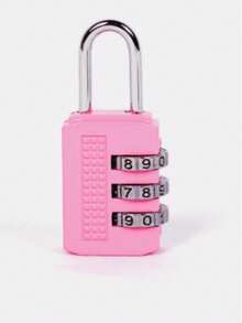 1-Pack Combination Lock Anti-Theft Lock, Small Padlock, Travel Luggage Anti-Theft Combination Padlock Multi-Purpose 3-Digit Combination Lock, Luggage Combination Padlock, Suitable For Gym Lockers, Suitcases And Backpacks Travel Accessories, Portable, Tamper-Proof, Colorful, Compact Design, Easy To Carry, Travel Camping Holiday Essentials - Multicolor - View 19