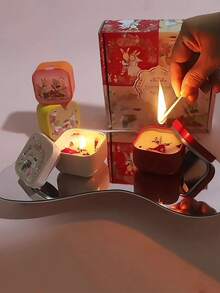 Set Scented Candles, Aromatherapy Candle Set, Scented Candles Gift Set, A Variety Of Scents, Including Rose, Cherry Tomato, Freesia, Citrus, Gift Boxfor Wedding, Birthday, Festivals, Wedding Souvenirs,Aromatherapy Candles For Home, Valentine's Day Gift, Hotel Decoration, Creative Gift Box For Friends & Family.