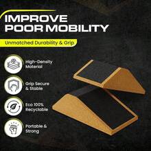 Bloques de Sentadilla. Cuñas para sentadillas (juego de 2) - Tablas inclinadas antideslizantes para entrenamientos inferiores del cuerpo, estiramiento de tobillo y pantorrilla, bloques. - 1 - Ver 7