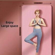 1 miếng, dày, chống trượt, giảm xóc, bền, thoải mái, chất liệu cao su nitrile, thảm tập yoga dày chống trượt dành cho nam và nữ có dây đeo lưu trữ miễn phí, có sẵn ba màu đen/hồng/tím, kiểu dáng tập thể dục trong nhà, sọc hồng, hình chữ nhật, kết cấu chống trượt, rèn luyện cốt lõi, chỉnh sửa tư thế - Làm dày - Xem 5