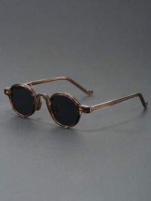 Orange retro kleine runde Brille für Frauen und Männer, klassisch, Luxus-Markendesigner, populäre Steampunk-Töne, Hip-Hop-Mode-Brille