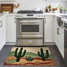 Tapis en fausse laine, tapis cactus, paillasson, tapis de cuisine, tapis de salle de bain, tapis de buanderie, convient pour la cuisine, l'entrée, la salle de bain, la buanderie, le couloir, la décoration et l'embellissement du salon