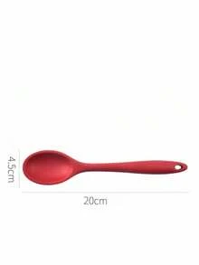 1pc, Integrated Silicone Kitchenware, Kitchen Cooking Spoon, Thick Spoon, Rice Spoon, Small Colander, Salad Spoon, Stirring Salad More Tableware, Kitchen Accessories, Kitchen Appliances, Kitchen Gadgets, Kitchen, Kitchen Stuff