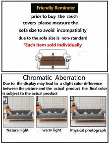 1 Vỏ gối sofa dày ấm áp thời trang thu đông, đệm ghế sofa chống trượt hiện đại tối giản, vỏ bọc sofa chống bụi và có thể giặt được, mềm mại và chống phai màu, thân thiện với thú cưng, phù hợp với ghế sofa hình chữ L và ghế sofa 1/2/3/4 chỗ ngồi, thích hợp cho phòng ngủ, văn phòng, phòng khách - Màu xám đen - Xem 12