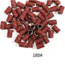 50pcs Nail Sanding Bands, 80# 120# 180# 240# Grit Sanding Bands For Nail Drill Bits, Nail Files, Nail Tools, Nail Polishing Sanding Rings, Extend The Service Life Of Nail Drill Bits