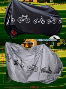 1/2件全天候自行车罩 - 重型EVA材质，适用于电动自行车、自行车、摩托车。防紫外线、防霜冻，可调节，带扣带，黑白自行车图案，不含自行车储物袋。防水自行车罩，可在家中保护自行车、摩托车和电动车，也可用于户外骑行时防晒防雨。 - 彩色 - 查看 17