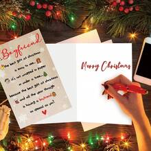 1pc Funny Christmas Card For Boyfriend,Christmas Gifts For Men,Xmas Gift Ideas For Boyfriend From Girlfriend,Lovely Christmas Card For Him