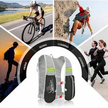 Mochila de Hidratacin, Mochila Ligera para Exteriores, con 2 litros Vejiga de Agua Chaleco para Correr a Prueba de Fugas, para Hombre Mujer, para Hiking, Campismo, Ciclismo y ms - Gris - Ver 7