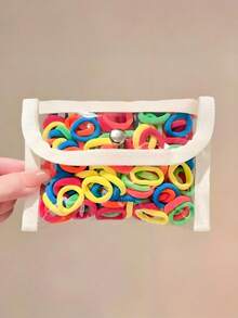 300pcs/Set Colorful Small Hair Ties, Cute Candy-Colored Scrunchies, Various Vibrant Candy Colors, Easily Matched With Different Hairstyles And Outfits, Suitable For Girls And Women, Great For Daily Hairstyles Or As Cute Little Gifts, Wide Appeal ,Ponytail Holders ,Hair Elastics ,Hair Rubber Bands ,Hair Rope