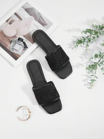 Women's New Mesh Flat Sandals, Comfortable Casual Vacation Flat Slippers