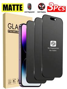 3Pcs Matte Ceramic Privacy Screen Protector, Full Coverage, Privacy Protection, Scratch-Resistant, Compatible With IPhone X/XR/11/12/13/14/15/16/17/17 Air/17 Pro/17 Pro Max Series