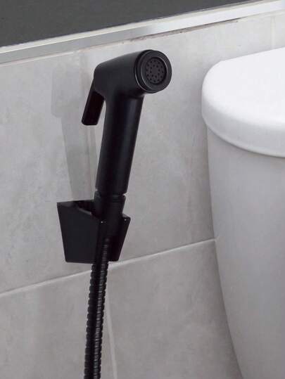 طقم رشاش بيديت للحمام، رشاش بيديت يدوي بضغط عالي، رشاش بيديت قابل للتعديل مع خرطوم وقاعدة لتنظيف الحمام