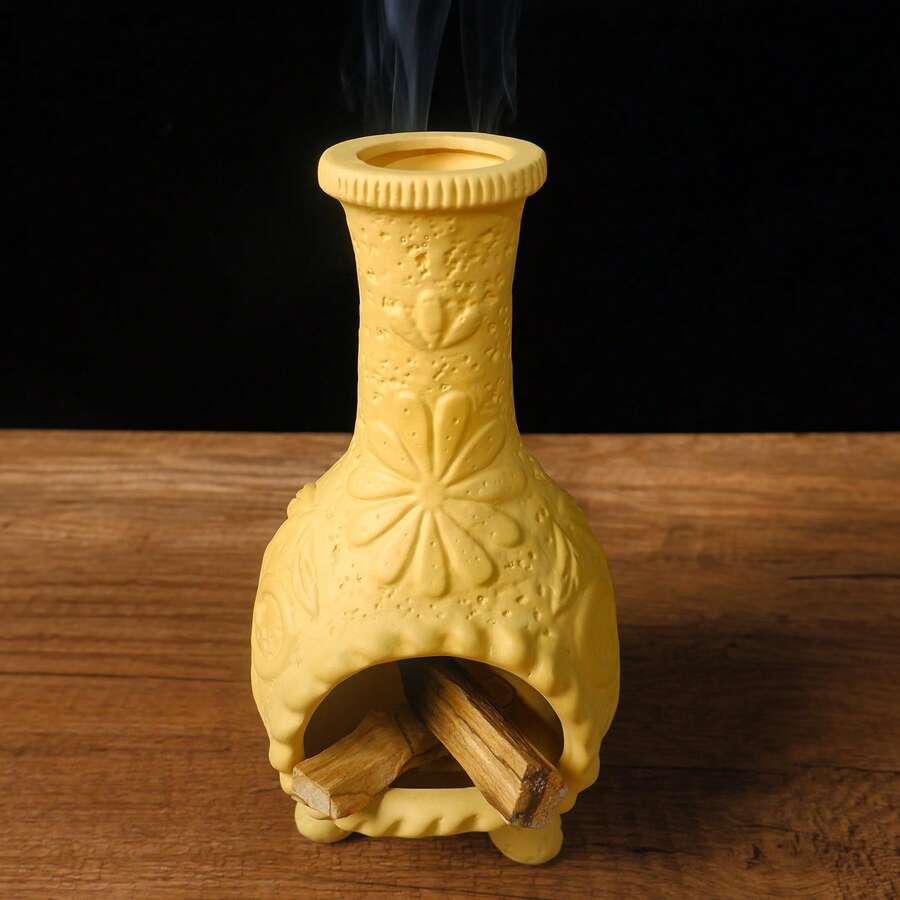 MOUGIGI Handmade Palo Santo Holder & Incense Cone Burner – Elegant Sage Smudging Tray For Spiritual , Energy Cleansing & Meditation. Perfect For Yoga, Aromatherapy & Thoughtful Gifting. Natural Wood Design. - 黃 - 查看 1