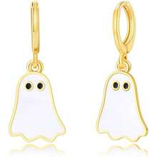 1 Pair Halloween Ghost Design Earrings, Low Allergy Women's Halloween Matching Earrings, Suitable For Women, Can Be Given As Gifts To Friends