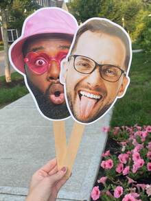 Personalized Face (1/3/5/10 Pieces) | Suitable For Bachelor Party Favors, Wedding Photo Props, Groom Face Decorations, Reusable Fan Prop, Fun Party Fan, Wedding Photo Accessory, Birthday Party Decoration, Mother's Day Gift, Unique Gift - Multicolor - View 8