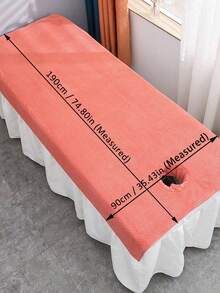 1 Pc Thick Absorbent Spa Towel Massage Sheet Set With Face Hole, Spa Bed Cover Towel For Beauty Salon, Beauty Salon Spa Supplies, Massage Table Bed Cover Towel And Massage Face Rest Cover Bathroom Decor Fall Decor Back To School For Beauty Salon Home Bathroom Shower Towels For Beaty Salon, Hotel Sports,Home Essentials, Towel, Skin Care