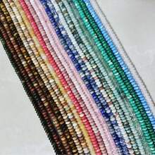 2x4mm Natural Stone Crystal Agate Abacus Beads, Round Beads, Flat Beads, Suitable For Jewelry Making, DIY Charm Bracelets, Necklaces, Fashionable Earrings Accessories, And Decorative Beads For Creative Expression - 2*4mm Abacus Beads - View 2