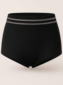 Kit 5 Ribbed Boxer Briefs Polyamide Comfort Lingerie Fashion Women's Underwear - 彩色 - 查看 6