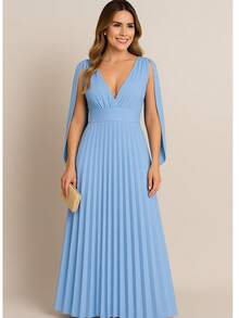 Women Dresses - Baby Blue - View 1