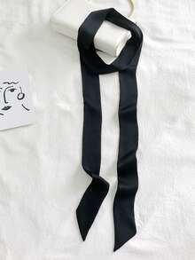 1件时尚缎面丝绸宽腰带，多功能女士头饰，适合搭配婚纱，可系蝴蝶结，装饰发饰 - 彩色 - 查看 7