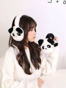 1pc Women/Student Winter Ear Muffs, Panda & Capybara Design, Foldable For Easy Storage, Warm & Windproof Ear Protection, Suitable For Outdoor, Commuting Fall - Multicolor - View 7