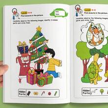 这本趣味十足的找不同游戏书，能够提升孩子的专注力和智力。它是一本益智解谜书，通过观察、认知和逻辑思维，可以全面促进孩子的大脑发育。 - 彩色 - 查看 6