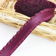 1 pièce Ruban satin, 2,2 cm x 5 yards, emballage de gâteau, emballage de fleurs pour cadeaux, ruban en polyester pour ourlet de robe, nœud fait main, accessoire pour cheveux, accessoire vestimentaire, ruban à volants, décoration de mariage, DIY fait main, coiffe, broche