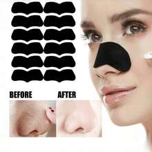 Black Head Nose Strips (Needs To Be Moistened Before Use), Natural Charcoal Blackhead Removal Cleansing Strips, Large Self-Adhesive Nose Pore Strips, Suitable For Blackhead And Pore Cleansing, Deep Cleansing, Blackhead Remover, Effective Oil Control, Unisex - Multicolor - View 8