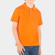 Young Boys Polo Shirts - 橘色 - 查看 2