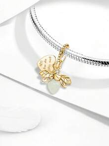 1件时尚可爱发光蜜蜂串珠装饰品，适合女士手链/手镯DIY饰品制作及日常配饰装饰。