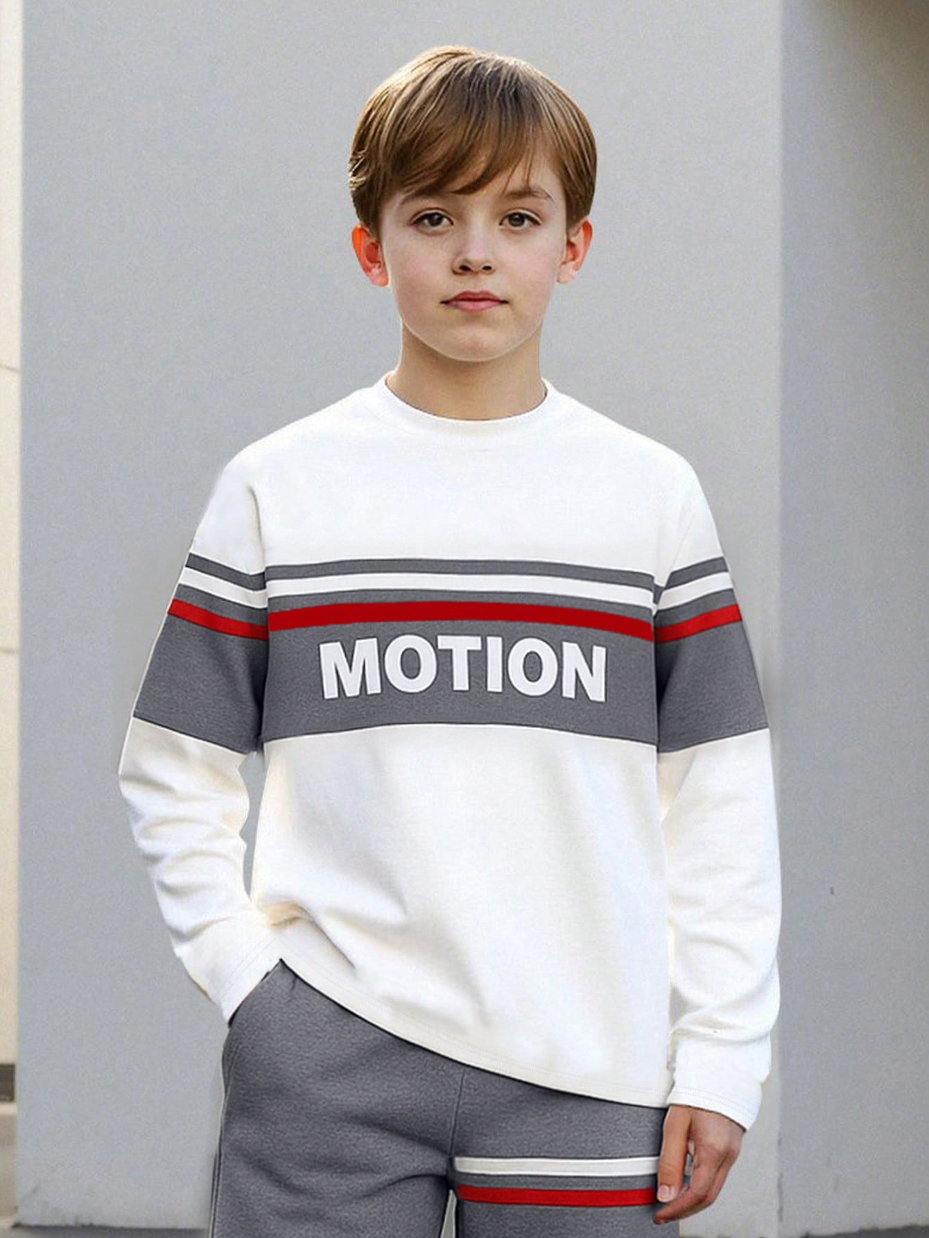 مجموعة بلوزة وبنطلون جوجر مطبوع عليها حرف للأولاد،...