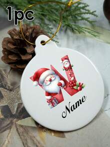 LICVIC Custom Christmas Decorations With Name, Personalized Christmas Tree Decorations, Customized Christmas Gifts, Customizable Christmas Craft Supplies, Diy Ornaments, Kids Souvenirs, Party Decorations, Round/Heart-Shaped/Star-Shaped Pendant, Ceramics, Garden, Room Decor, Cartoon, Boy, Girl, Kids, Family - Style a - View 20