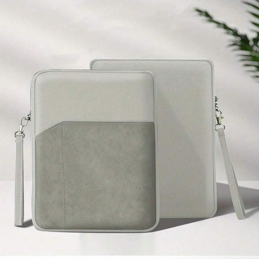 1 bolsa organizadora de tableta de gran capacidad con cremallera, de material de nailon gris , adecuada para protección y almacenamiento de tabletas de 8 pulgadas/10 pulgadas, bolsa para iPad de 7.9/8 pulgadas, bolsa interior para laptop de 10.8/11 pulgadas