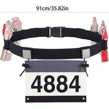 Cinturn De Nmero De - Soporte De Babero De Carreras Reflectante De Triatln Resistente Para Correr - Nmero De Resistente Al Desgaste Ajustable Soporte De Babero Con 6 Aros De Gel De - inicial - Ver 7