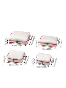 4 قطع مكعبات تعبئة للسفر، منظمات أمتعة ضاغطة، حقائب تخزين رقمية ومستحضرات تجميل، مناسبة لحقائب الملابس والأحذية، حقيبة سفر، حقيبة يد، حقيبة أمتعة للسفر والأعمال والعطلات، سعة كبيرة، محمولة متعددة الوظائف، حقيبة سفر متنوعة الاستخدام