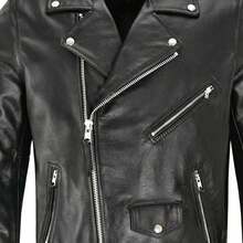 Men Classic Faux Leather Motorcycle Jacket Angel Fire Nomad USA Classic PU Leather Moto Biker Jacket For Men - màu đen - Xem 6