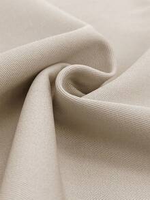 1Pcs Casual Trousers With Draping Effect, Slim - Fitting, For Commuting And Professional Use, Simple And Capable Style, Straight - Leg Cut, Suitable For Office Daily And Business Office Scenarios, Women's Trousers For Spring And Autumn - 杏色 - 查看 6