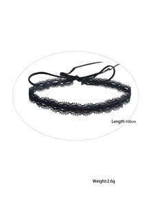 2024 新款女士蝴蝶结蕾丝领带颈链，优雅多层锁骨链首饰